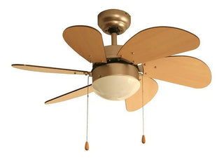 Ventilador De Techo Veker 7661 3 Vel. 60w 6 Aspas 7661 76.2 Cm Roble Claro Madera 6