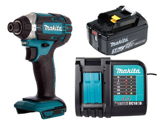 Atornillador De Impacto Makita Dtd152z + Batería + Cargador Azul Petróleo