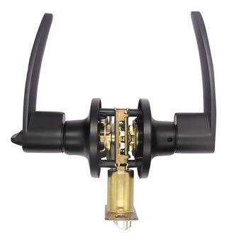 Cerradura Para Puerta Abatible De Zamac Y Acero Dexter 6676 Negro Con Mecanismo Tubular, Incluye 3 Llaves