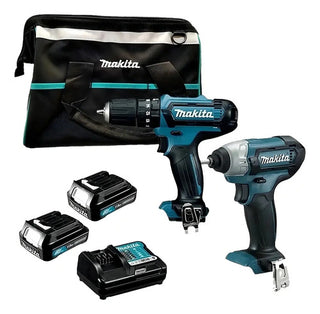Combo Makita Clx228 Atornillador + Rotomartillo Color Verde Makita Frecuencia 12v Azul