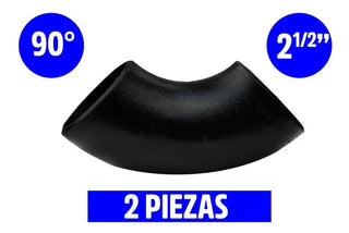 Codo Sold. De Acero Al Carbon 90° Cedula 40 Negro De 2-1/2  2