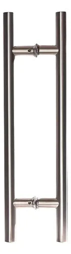 Jaladeras Puerta Tipo H 45 Cm Largo Acero Inoxidable Satín Satin