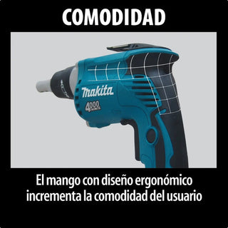 Atornillador Eléctrico Makita Fs4200a 0-4000 Rpm Cable 15m Turquesa