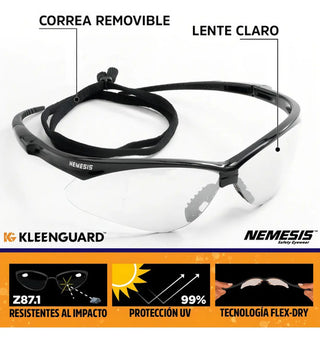 Lentes De Seguridad Nemesis Uv Protección Interior/exterior Policarbonato
