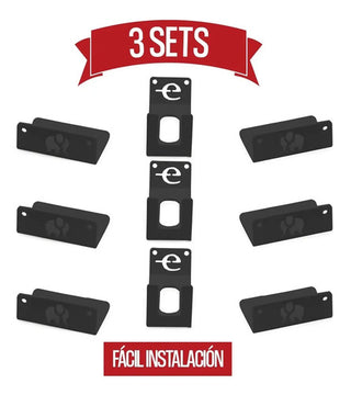 Rack Soporte De Pared Para Bicicletas Elefante Paquete 3pz Negro