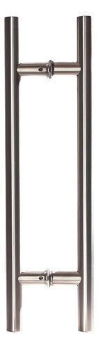 Jaladera Puertas Tipo H 45 Cm Largo Acero Inoxidable Satín Satin