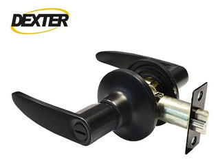Cerradura Para Puerta De Baño Dexter Negra 6677 Sin Llave Negro Mate