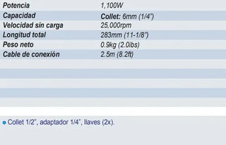 Router De 2.25hp Collet 1/2'' Y 1/4'' Vvr Rf1100 Makita