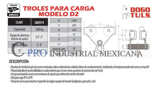 Trole Para Carga 500kg Negro Modelo D2 Dogo Tuls