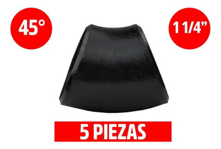 Codo Sold. De Acero Al Carbon 45° Cedula 40 Negro De 1-1/4  5