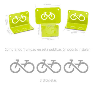 Rack Portabicicletas Soporte Pared Paquete De 3 Piezas