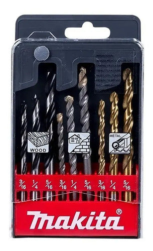 Jgo De Brocas Para Metal Madera Concreto Makita D-16449 9 Pz