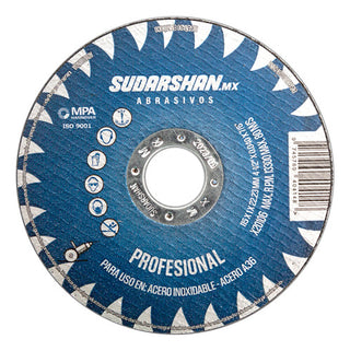 Discos De Corte Metal 4 1/2 Pack 10 Prem Y 10 Pro Sudarshan Azul Y Negro