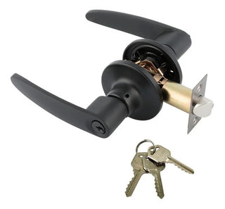 Cerradura Para Puerta Abatible De Zamac Y Acero Dexter 6676 Negro Con Mecanismo Tubular, Incluye 3 Llaves
