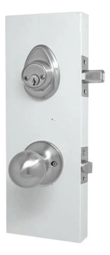 Cerradura Unidireccional Residencial Dexter 6741 Níquel Satinado Puerta Principal