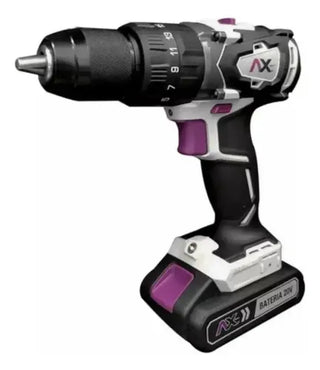Rotomartillo Inalámbrico Ax Tech 1/2 Bateria 20v C/ Maletin Gris 60 Hz