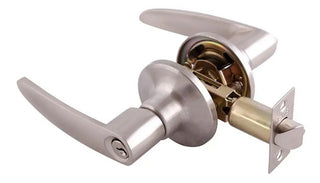Cerradura Chapa Manija Para Puerta Recamara O Principal Acero Inoxidable (plateado)