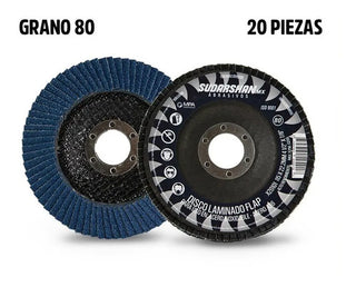 Disco De Lija Grano 80 Tipo 29 4 1/2   X 7/8  (paq. 20 Pz)