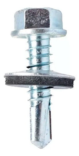 100 Piezas Pijas Autorroscables 1/4 X 1 1/2 PuLG Cabeza Hexa