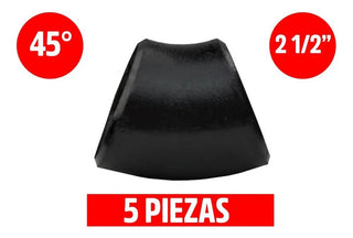 Codo Sold. De Acero Al Carbon 45° Cedula 40 Negro De 2-1/2