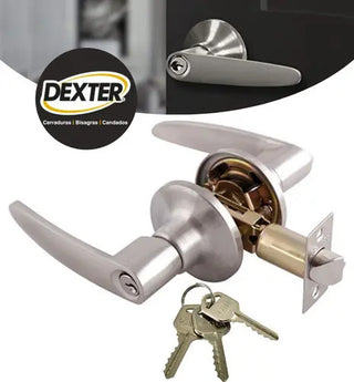 Cerradura Manija Dexter Granito Puerta Recámara Principal Satinado 6636