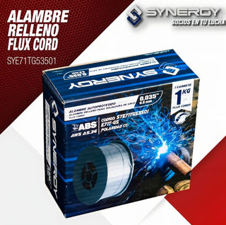 Microalambre Soldadura Synergy Flux Core 0.9mm 1kg Sin Gas E71t-gs
