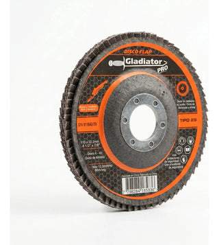 Disco De Lija Grano 40 Tipo 29 4 1/2 X 7/8 (paq. 10 Pz) Negro Y Naranja