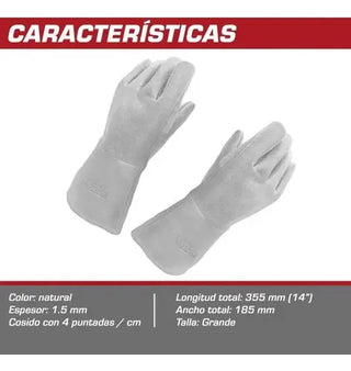 Guantes De Carnaza Soldador 14  P/ Trabajo Lincoln Electric