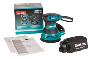 Lijadora Profesional Roto Orbital Makita Bo5030 Con Sistema Velcro Azul 300w