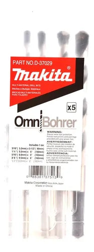 Juego De Brocas Para Concreto Omnibohrer Makita D-37029