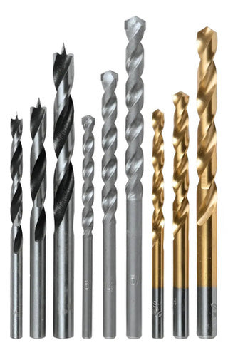 Jgo De Brocas 9 Pz Para Metal Madera Concreto Makita D-16449
