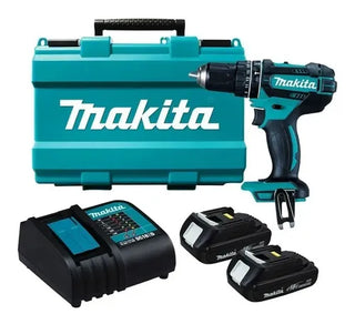 Taladro Rotomartillo Atornillador Inalambrico Makita 1/2 PuLG 18v + 2 Baterías Dhp482sye Verde Makita