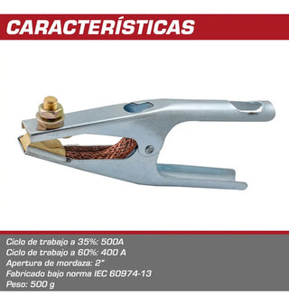 Pinza Tierra Profesional 2 Piezas 500 Amp Lincoln Wt53869