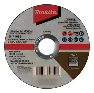 Discode Corte Makita D-71685 115mm X 1mm Blanco X 1 Unidad Blanco