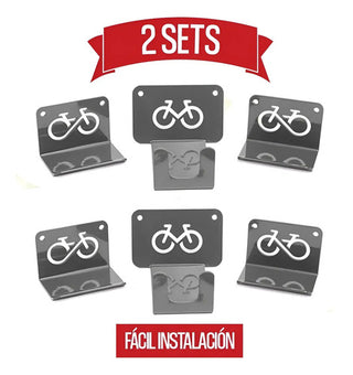 Rack Portabicicletas De Pared Paquete 2 Pzs Variedad Colores