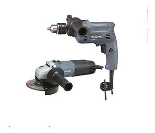 Kit Rotomartillo 1/2 Y Esmeril Angular 4 1/2 Makita Mtk0003g Gris