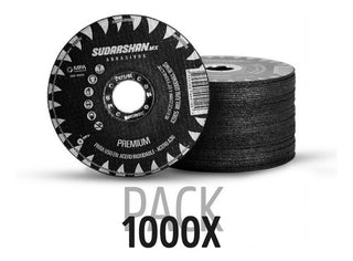 Disco De Corte Para Metal 4-1/2 Pulgadas Premium 1000 Pzs Negro