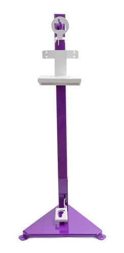 Dispensador De Gel Antibacterial Niños Morado De Pedal