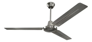 Ventilador De Techo Industrial 56  5 Velocidades Veker Níquel Satinado 1.422 M Acero 3