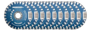 Discos De Corte Metal 4 1/2 Pack 10 Prem Y 10 Pro Sudarshan Azul Y Negro