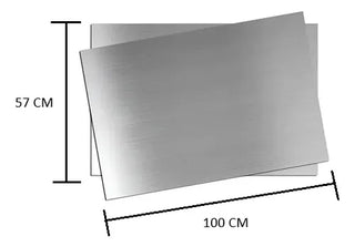 Paq. 5 Pz Lamina Cal 24 Acero Inoxidable 430 Plateado