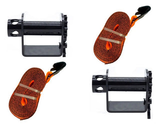 Paquete 4 Piezas Matraca Soldable C/ Banda 4 Pulgadas Tensor Negro