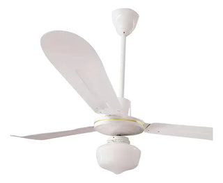 Ventilador De Techo Veker 7753 Industrial Blanco 56'' Con Luz 5 Velocidades 1.42 M 3