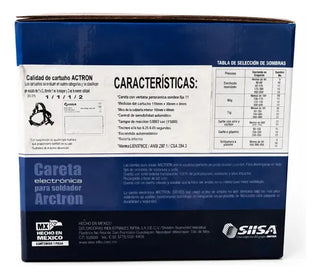 Careta Electrónica Unisombra Arctron Infra Clásica 2sc603-gm Color Negro