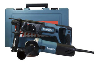Kit Rotomartillo Sds Plus Y Miniesmeriladora Makita Hr2475x4 Color Turquesa Frecuencia 60 Mhz