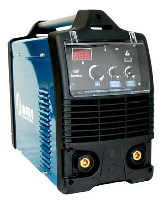 Máquina De Soldar Inversor Infra Arctron 250 Bi-voltaje L Cd Azul Y Negro