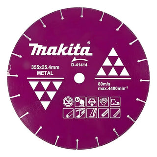 Disco Diamante 14 Corte Metal Makita D41414 Azul Turquesa