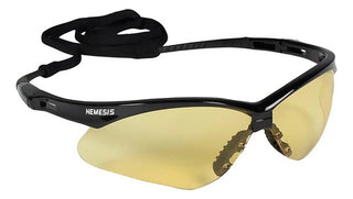 Lentes De Seguridad Nemesis V30 Ámbar Negro Protección Uv Para Adultos