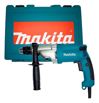 Taladro Percutor Eléctrico De 13mm Makita Makita Hp2050h 720w + Accesorio Con Maletín De Transporte Turquesa