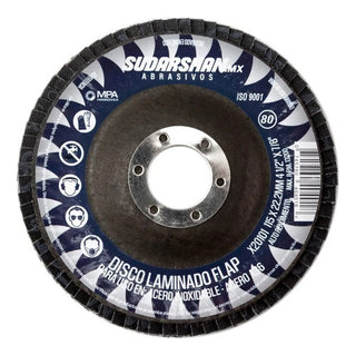 Disco Laminado Sudarshan Grano 80 4-1/2 Paquete 20 Piezas Azul